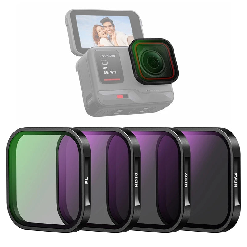 VividSky Pro 4-in-1 Action Camera Filter Kit