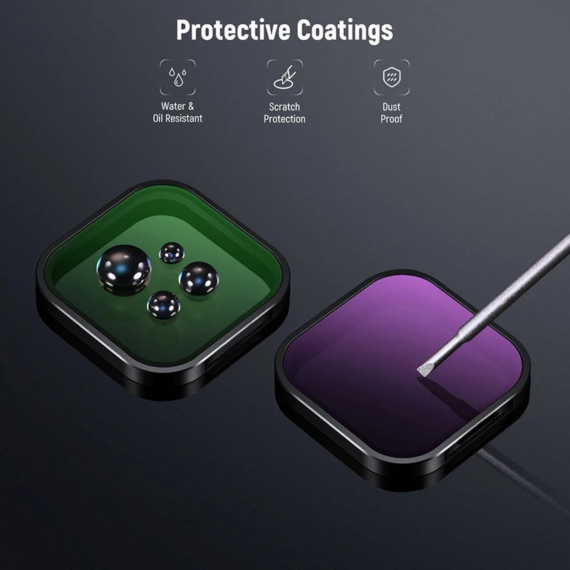VividSky Pro 4-in-1 Action Camera Filter Kit